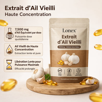 Extrait d’Ail Vieilli 7500 mg – Gélules Sans Odeur